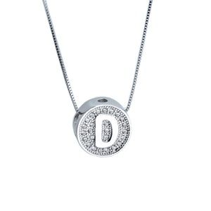 Sterling silver initial D necklaces